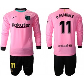 Jalkapallo Pelipaidat FC Barcelona Ousmane Dembele 11 Lasten 3 Paita 2020-2021 Pitkähihainen